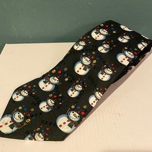 Vintage NWT Hallmark Juggling Snowman Christmas / Holiday Tie